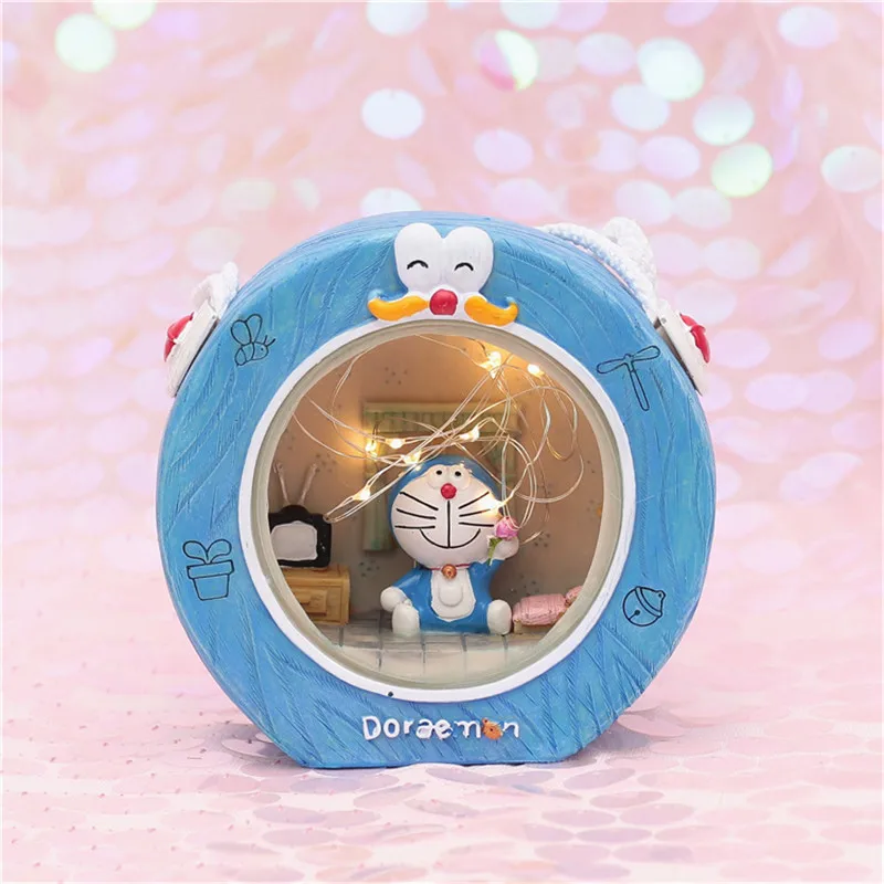 Светодиодный ночной Светильник для детей с принтом Doraemon декоративные настольные