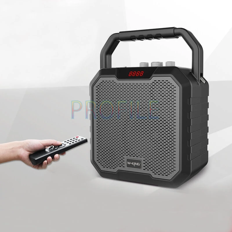 With a Microphone 6.5 Inch High Power Outdoor Karaoke Speakers Wireless Bluetooth AUX USB TF Player FM Radio Rechargeable | Электроника