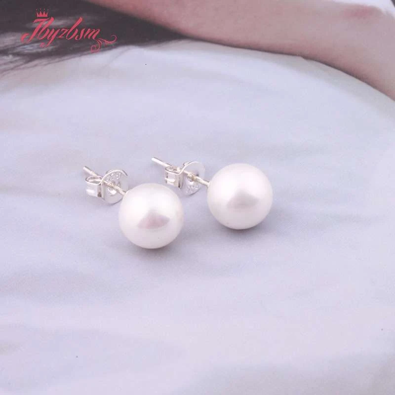 Круглые серебряные серьги-гвоздики с коралловым агатом 8 мм 1 пара | Украшения и