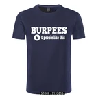 Футболка мужская с надписью Burpees Zero People Like This! Для кроссфита, Стильная хлопковая рубашка с круглым вырезом, майка с коротким рукавом для бодибилдинга