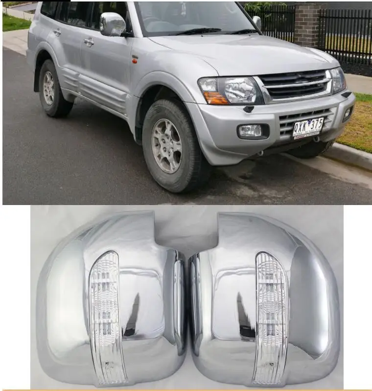 Дверные зеркала со светодиодной подсветкой ABS хромированные 2001 для Mitsubishi Pajero V73 |