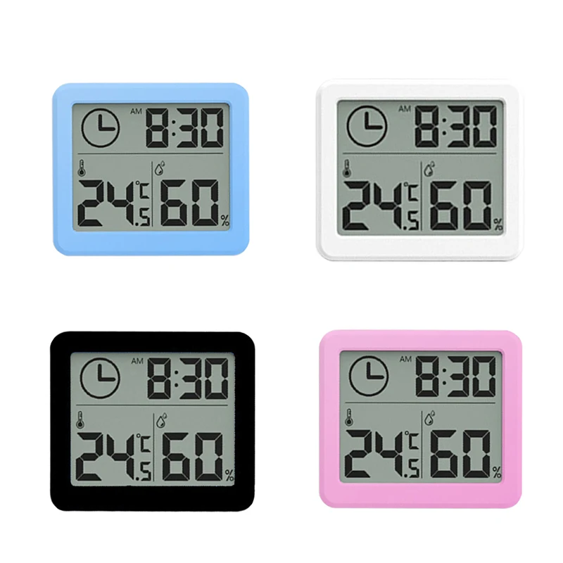 

Multifunction Thermometer Hygrometer Automatic Electronic Temperature Humidity Monitor Clock Large LCD Screen