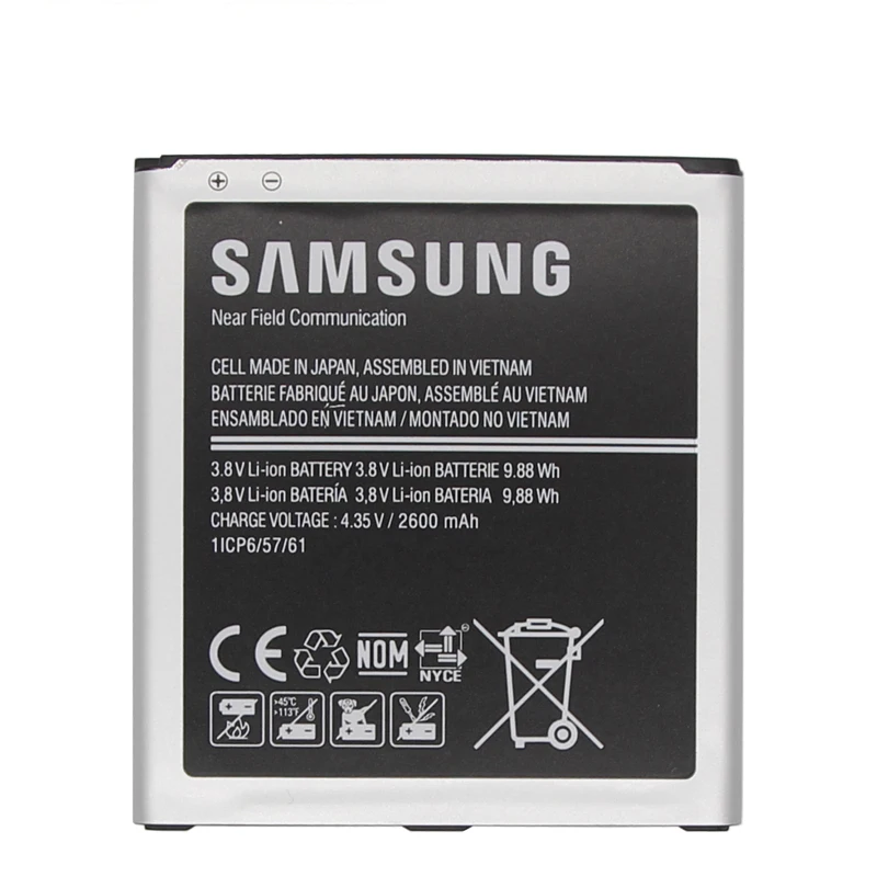 SAMSUNG телефон батарея EB-BG530CBU EB-BG530CBE 2600 мАч для Galaxy Grand Prime J3 G530 G531F G530H G530F с NFC