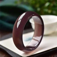 high quality wide bar brown natural agate chalcedony bangles noble perfect jade bracelet jewelry crafts accessories gift
