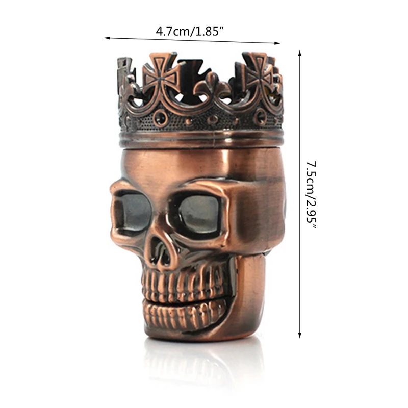 Skull Spice Grinder Small Pocket Herb Tool with Compact Sharp Teeth Durable Tobacco Crusher | Дом и сад