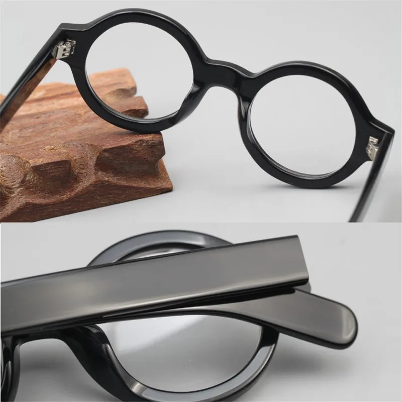 Zerosun круглые очки оправа для мужчин и женщин мужские винтажные черные маленькие