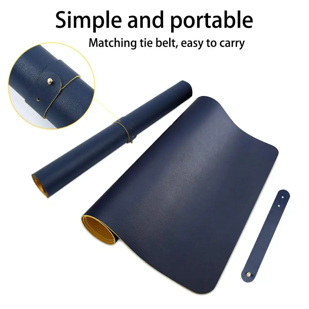 PHIFO 31.49" x15.75" Non-Slip PU Leather Desk Pad Ultra Thin 2mm Waterproof Mouse Mat for Office Home Desks, Gaming Mouse Pads