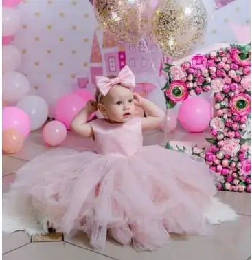 

Baby Baptism Dress Little Princess Summer Infant 1 Year Birthday Dress Christmas Party Dress Newborn Girl Clothes