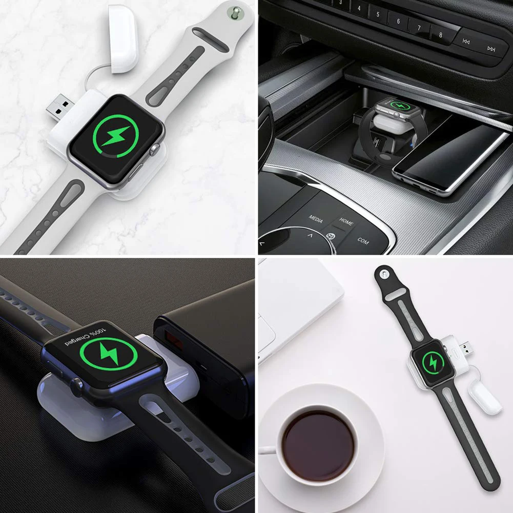 Портативное Мини 1000 мАч Зарядное устройство для Apple Watch Series 1 2 3 4 5 Магнитная зарядная док-станция внешний аккумулятор