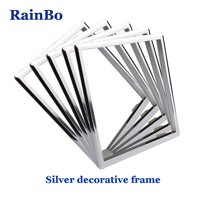 RainBo EU ABS-поверхность хромовое покрытие Silver-decorative-frame-ZSK101Y - Цвет: Chrome-plated silver
