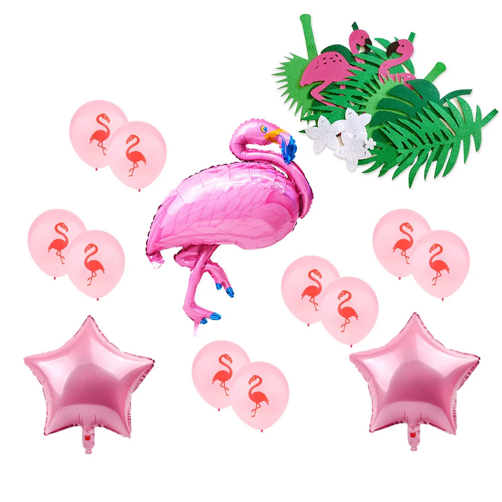 Гавайские пляжные принадлежности Фламинго летний воздушный шар из фольги для