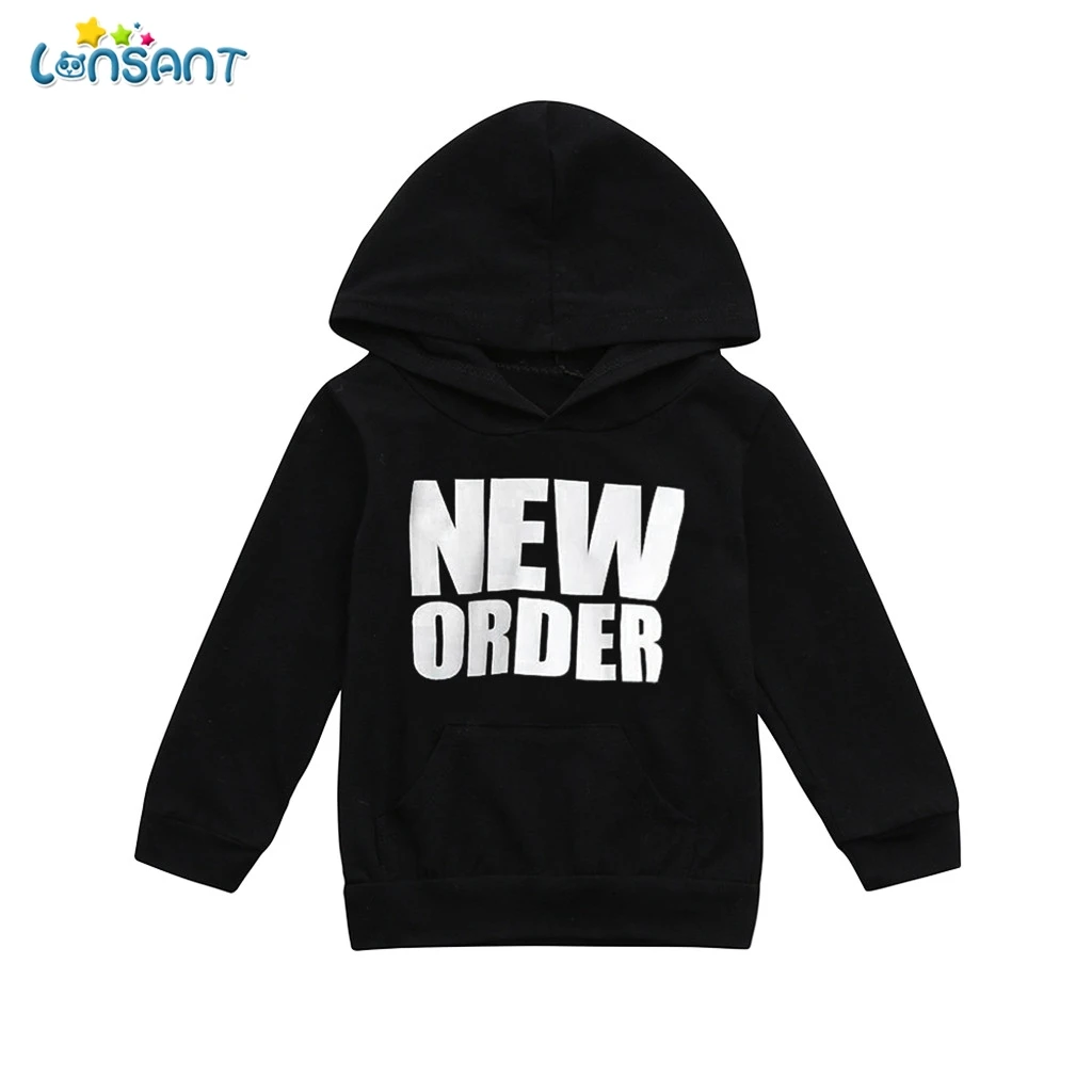 LONSANT весенне осенняя одежда для малышей хлопковая толстовка с капюшоном