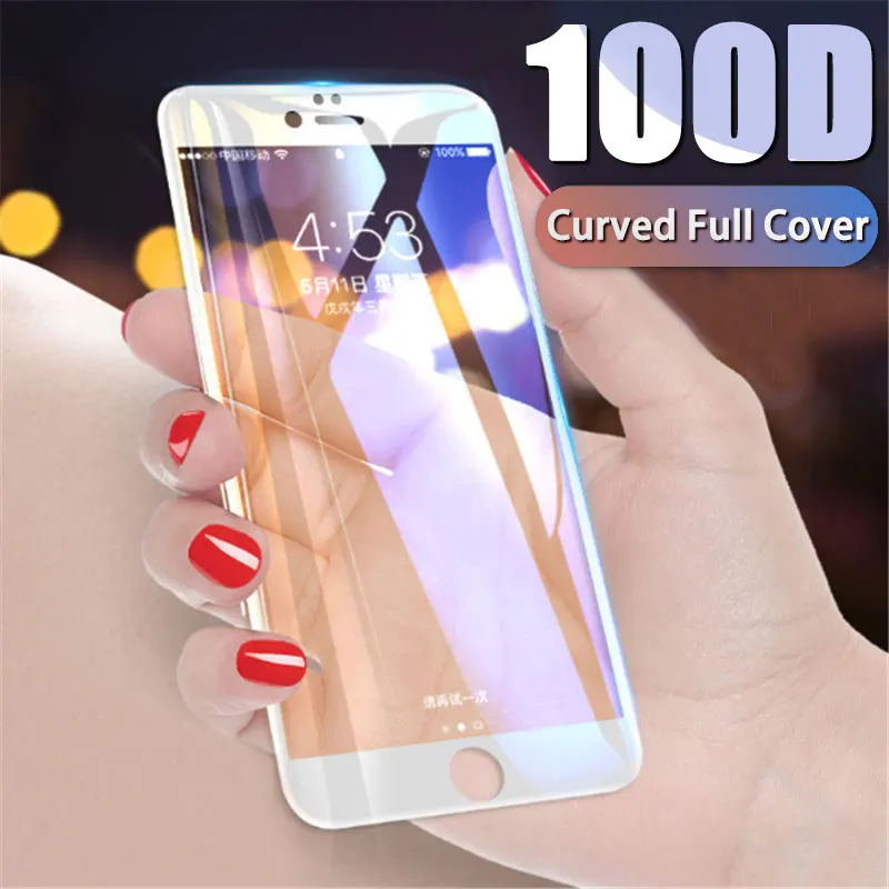Закаленное стекло 100D с полным покрытием для iPhone 11 Pro X XR Xs Max защита экрана