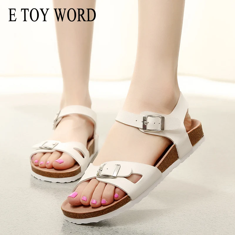 E TOY/женские летние сандалии на платформе Женские пляжные пробковые