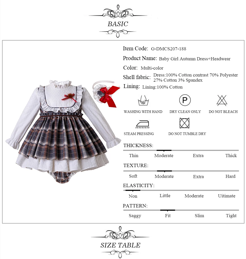 Pettigirl/рождественские комплекты детской одежды осеннее платье в клетку для маленьких девочек+ штаны+ головной убор, праздничное платье для девочек детская одежда, G-DMCS207-188
