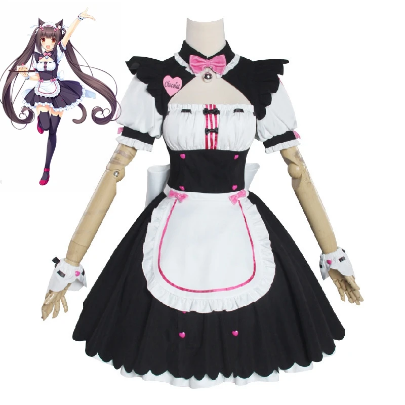 

Anime Accessories NEKOPARA Nekomimi Cosplay Costume Game Sexy Maid Dress Cute Cat Ears Tail Christmas Lolita Gothic Woman Suit
