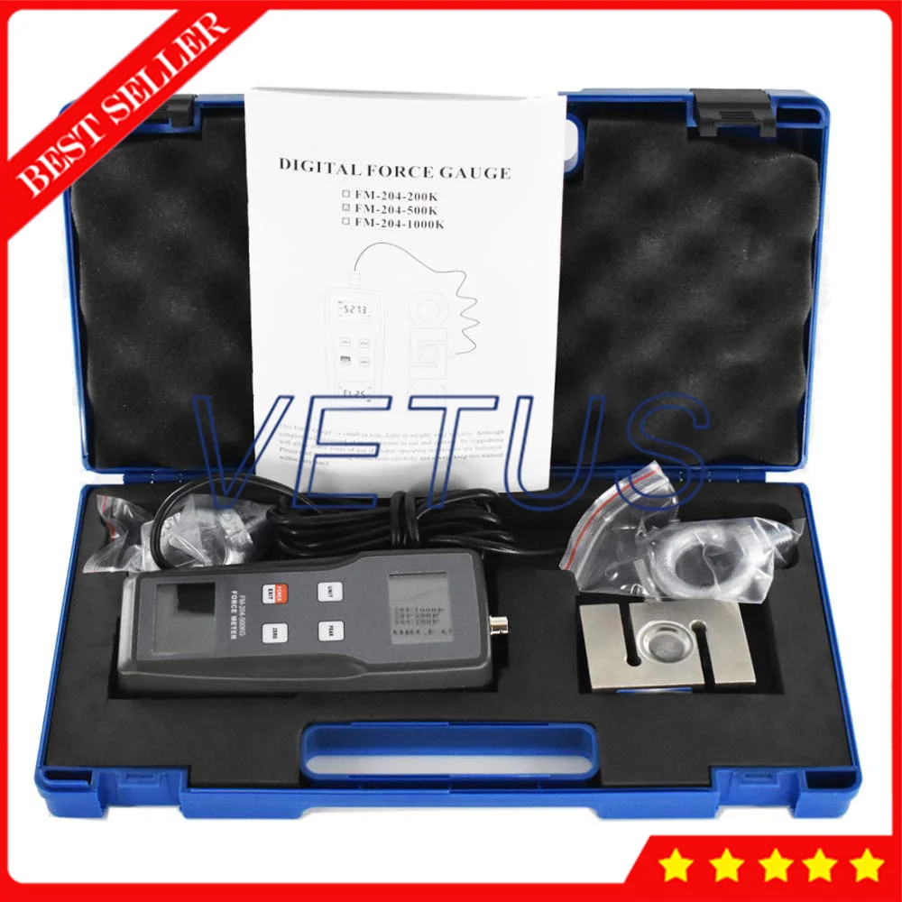 FM-204-1000K Digital Force Gauge for Push and Pull Testing Machine Measuring 3 Measurement Units Kgf N Lbf | Инструменты