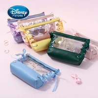 disney princess transparent lady cosmetic bag girl trumpet hand hold portable minnie travel waterproof toiletry bag storage bags