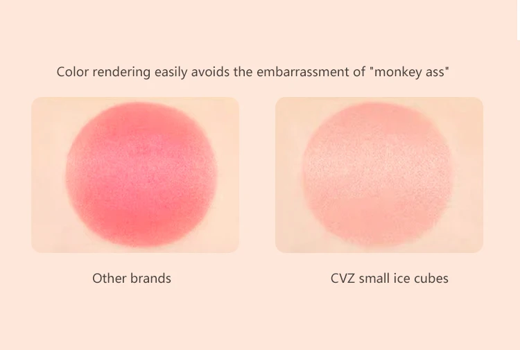 1 шт. CVZ кубик льда двухцветные глянцевые Румяна все-в-одном многоцелевые обрезки