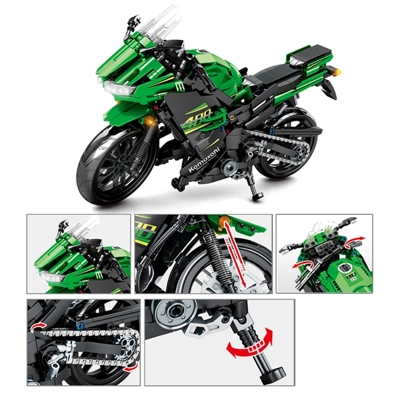 Строительные блоки для мотоциклов SEMBO Technic строительные Harleyed профессиональные