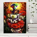 Алмазная живопись, вышивка крестиком, disney, Алиса в стране чудес, фантазия, психоделическая стена, искусство, Декор для дома