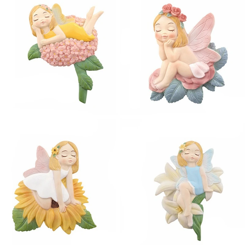 Flower Girl Switch Sticker Wall Decor Miniature Resin Home Light Decals Rose | Обустройство дома