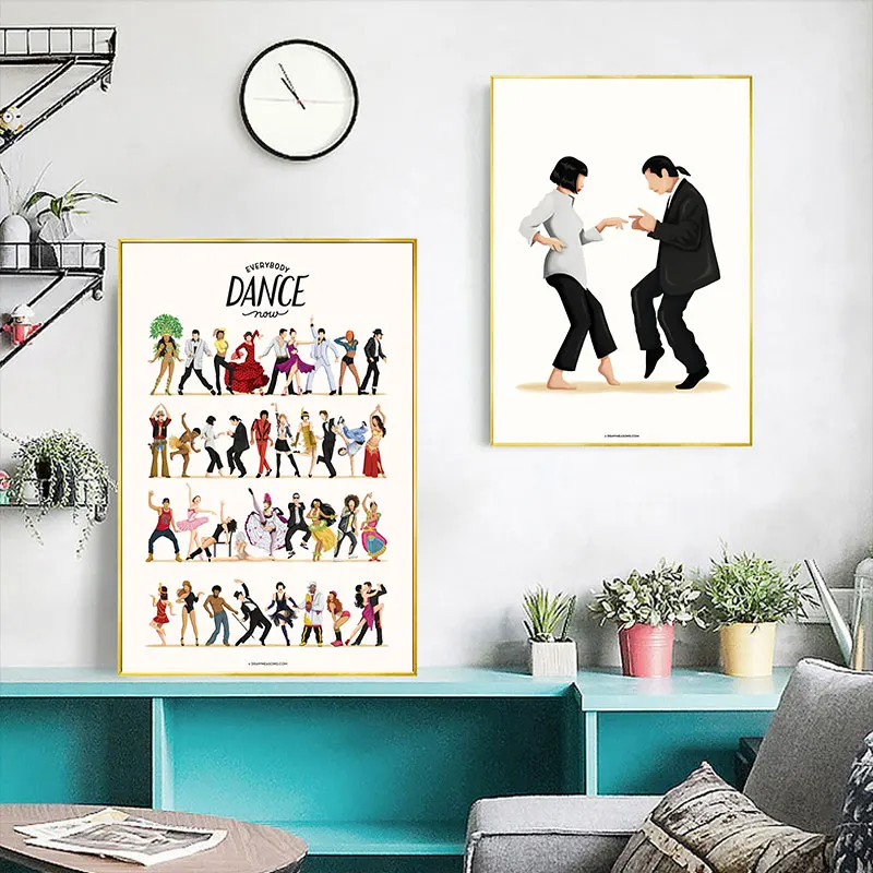 Знаменитый фильм плакат фантастические плакаты Портреты Печать всех танцующих