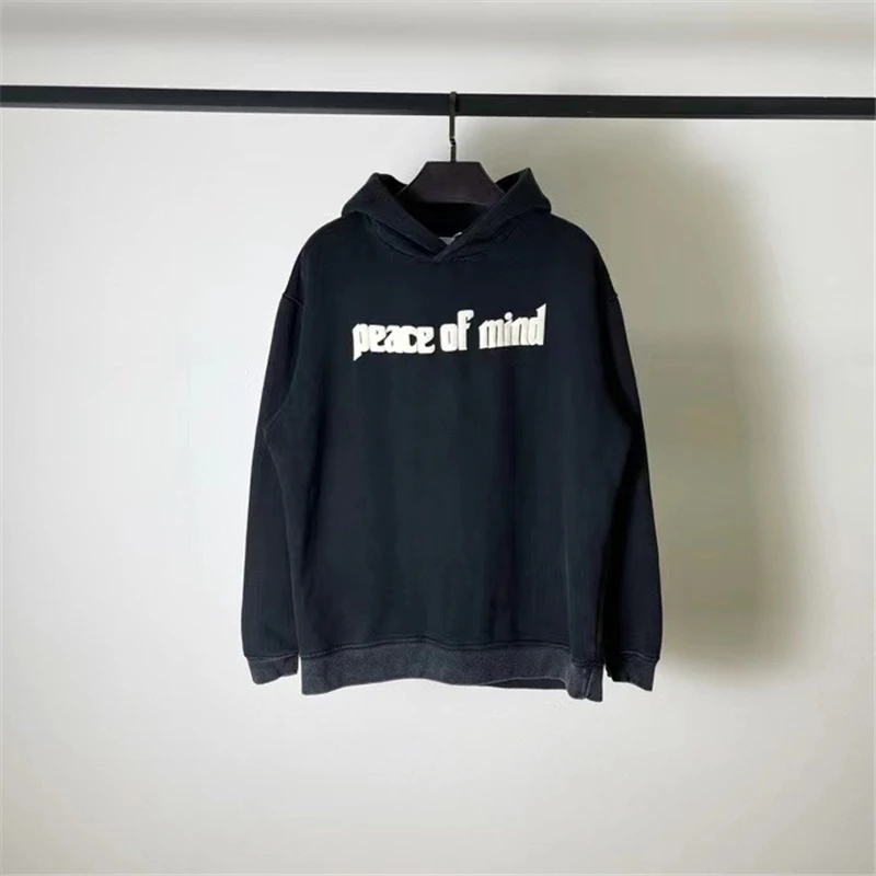 Мужская винтажная толстовка с капюшоном Askyurself модная надписью Beat of Peace Mind пуловер