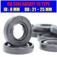 id 8mm oil seal gasket tc inner 8212223242526283034 mm 10pcs nbr skeleton seals nitrile covered double lip with garter