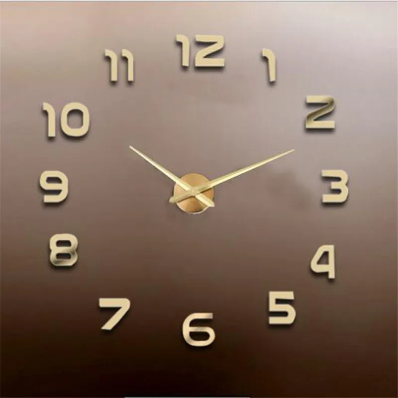 Часы настенные большого размера модные зеркальные украшения сделай сам в