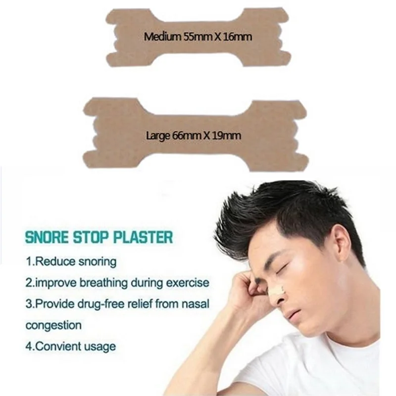100 шт./лот носовые полоски против храпа помощь в сне улучшенное дыхание