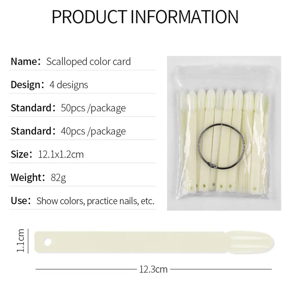 Веер для ногтей с круглой головкой железное кольцо образец лака цветная карта ABS