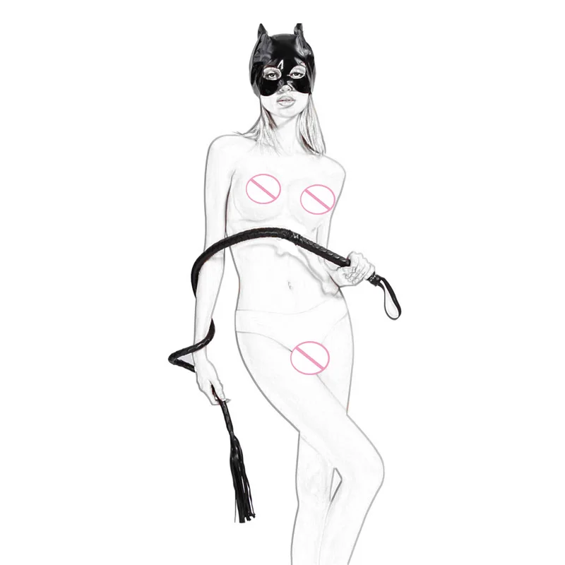 Сексуальные кожаные маски с капюшоном 190 см длинные хлыст фетиш плетка лошадью