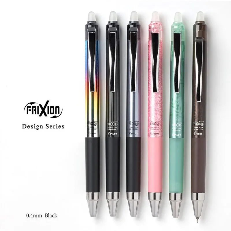 1 шт. оригинальные стираемые гелевые ручки Pilot FriXion Clicker 0 4 мм тонкие черные синие