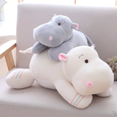 1 шт. 28/40/50 см Kawaii Hippo плюшевые куклы Мягкие Пуховые хлопковые подушки в виде