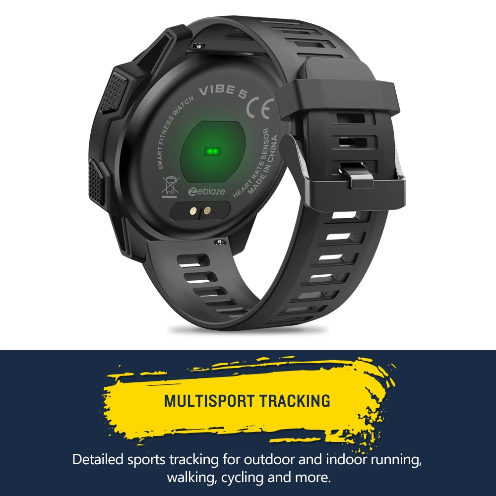 Смарт часы Zeblaze VIBE 5 цифровые водонепроницаемые с пульсометром и монитором