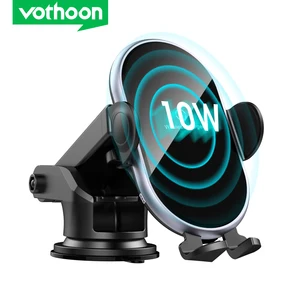 vothoon 10w qi wireless car charger holder for samsung s10 s9 iphone 11pro 8 fast wireless charging air vent mount phone holder free global shipping