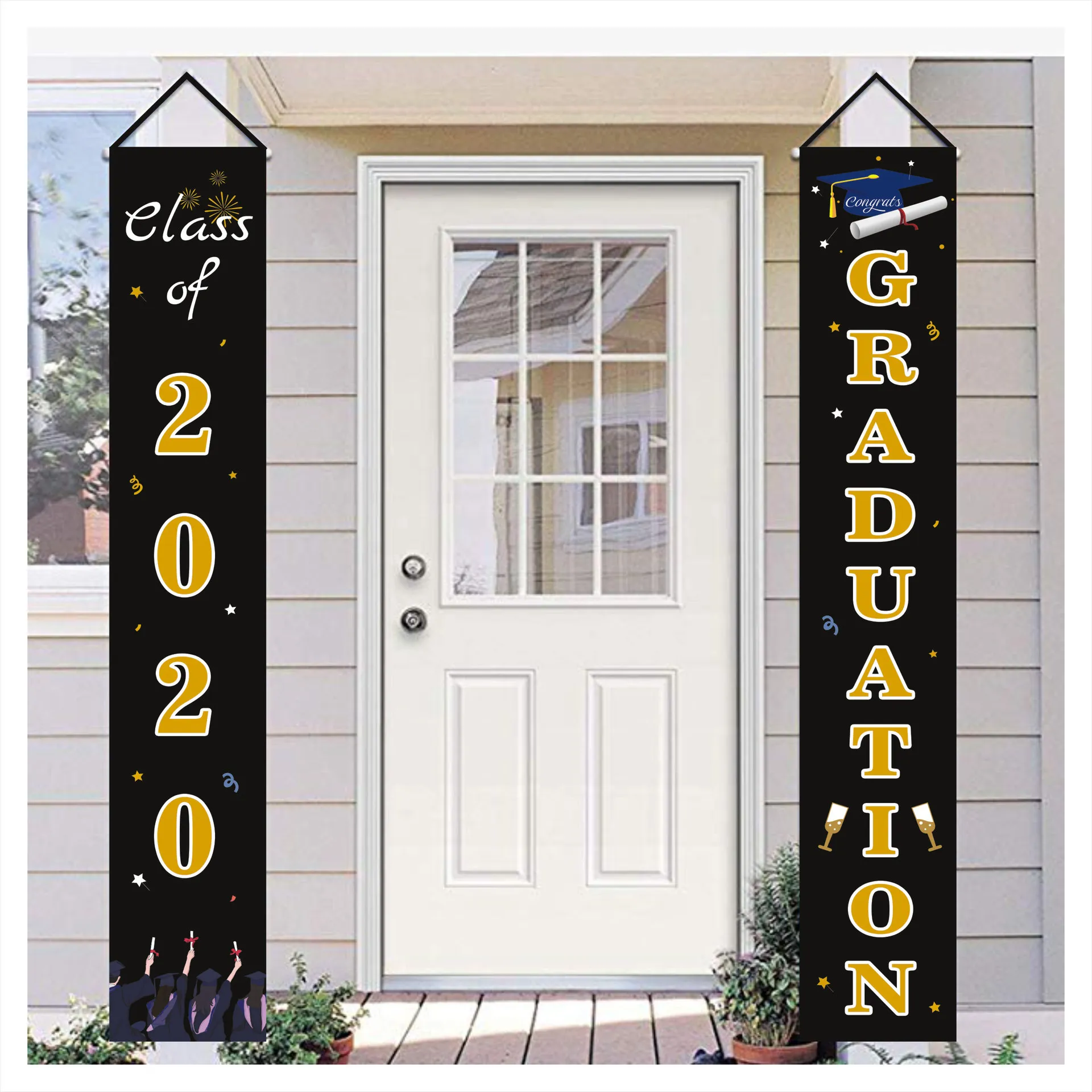 Новый 2020 Выпускной баннер для крыльца знак проверки украшения улицы выпускного