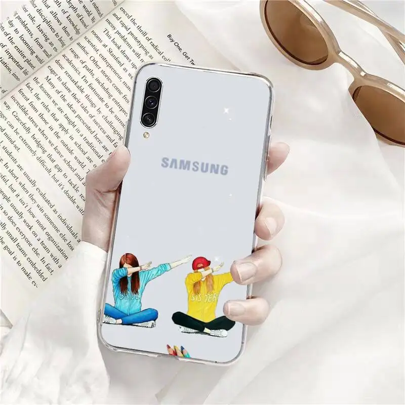

Best friends girls Phone Case Samsung s9 s10 s20 Huawei honor P20 P30 P40 xiaomi note mi 8 9 pro lite plus mobile bags coque