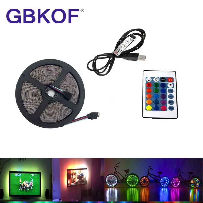 USB Светодиодная лента лампа 2835SMD DC5V гибкий светодиодный светильник лента 1 м 2 м 3 м 4 м 5 М HD ТВ Настольный экран подсветка косой светильник ing