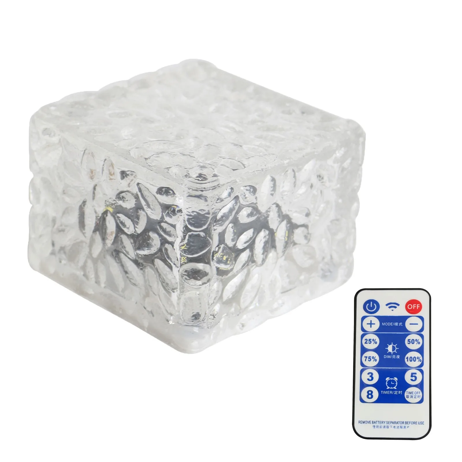 

Solar Ice Cube Landscape Light With Remote Control Garden Transparent Led Decorative Light Terrace Corridor Pool Decoration