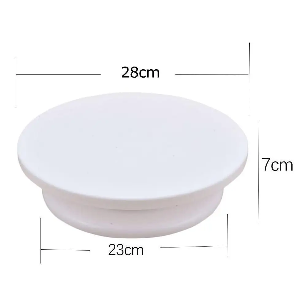

Cake Decoration Turntable Plate Anti-skid Round Cake Stand Kitchen DIY Tool Cake Baking Gadgets Pan Table Decorating Rotati F6S0