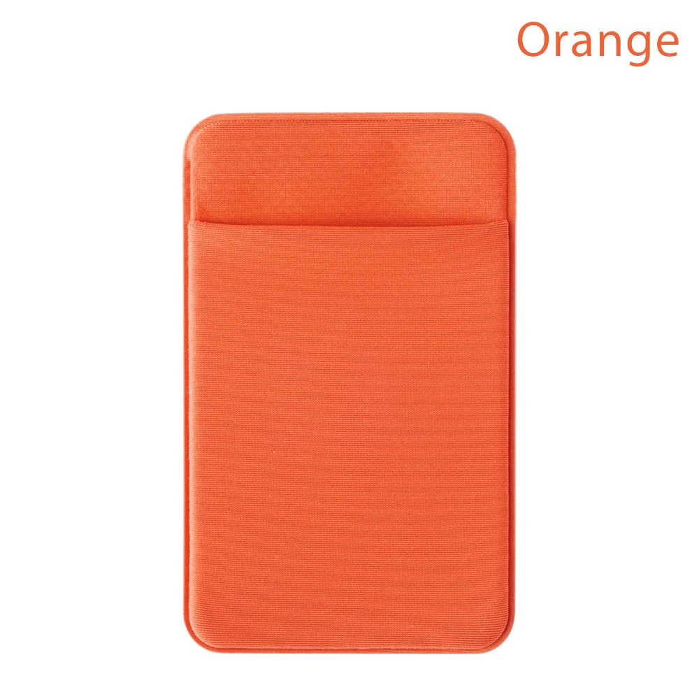 Style2-Orange Эластичный Чехол для мобильного телефона чехол-кошелек Кредитная карта ID держатель для карт клейкий карман Стикеры лайкра Карманный держатель для карт универсальный аксессуар для мобильного телефона - Цвет: Style2-Orange
