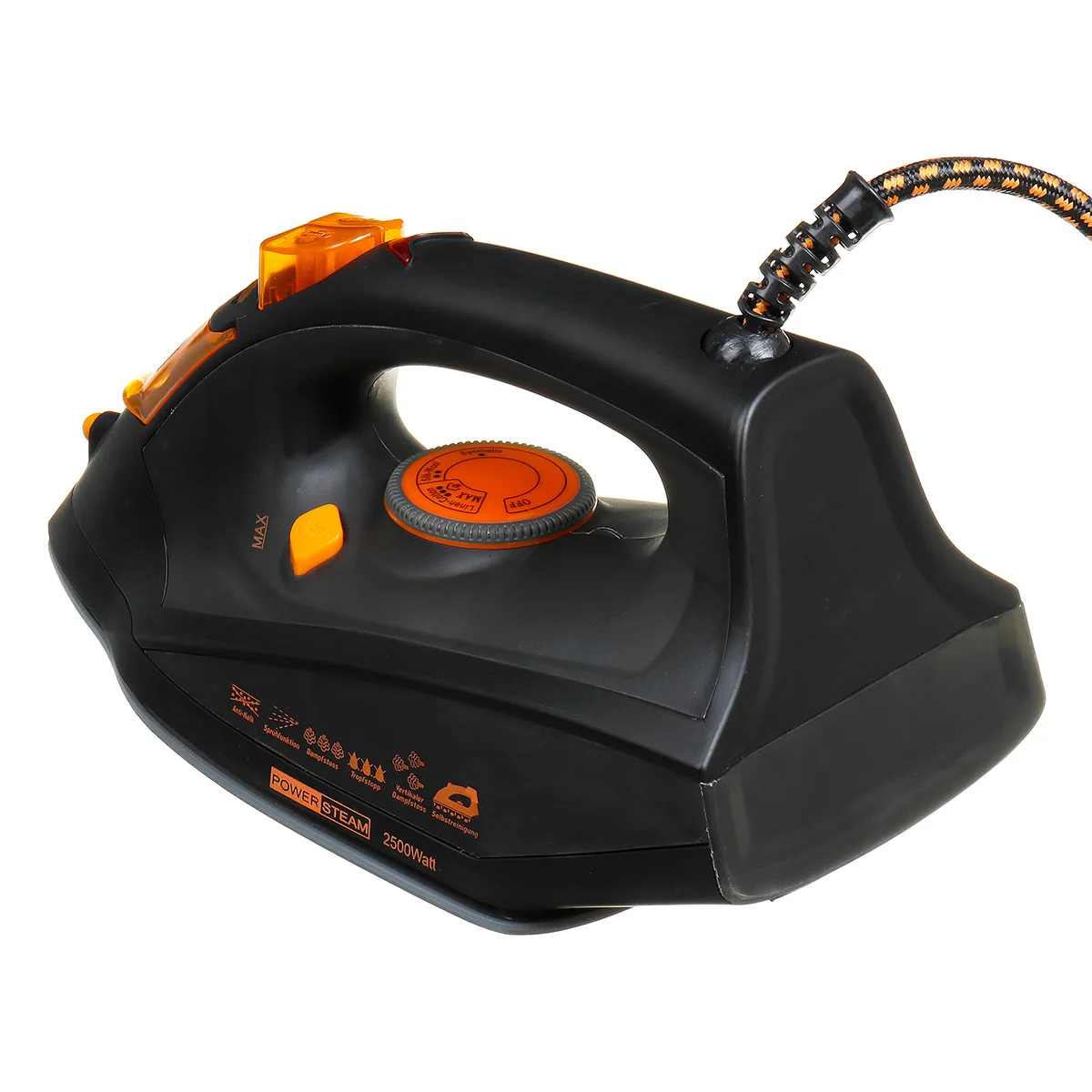 

2500W 350ml Portable Steam Iron for Clothes Vertical 4 Level Electric Irons Self-Cleaning Home Travel Ironing Steamer Generator