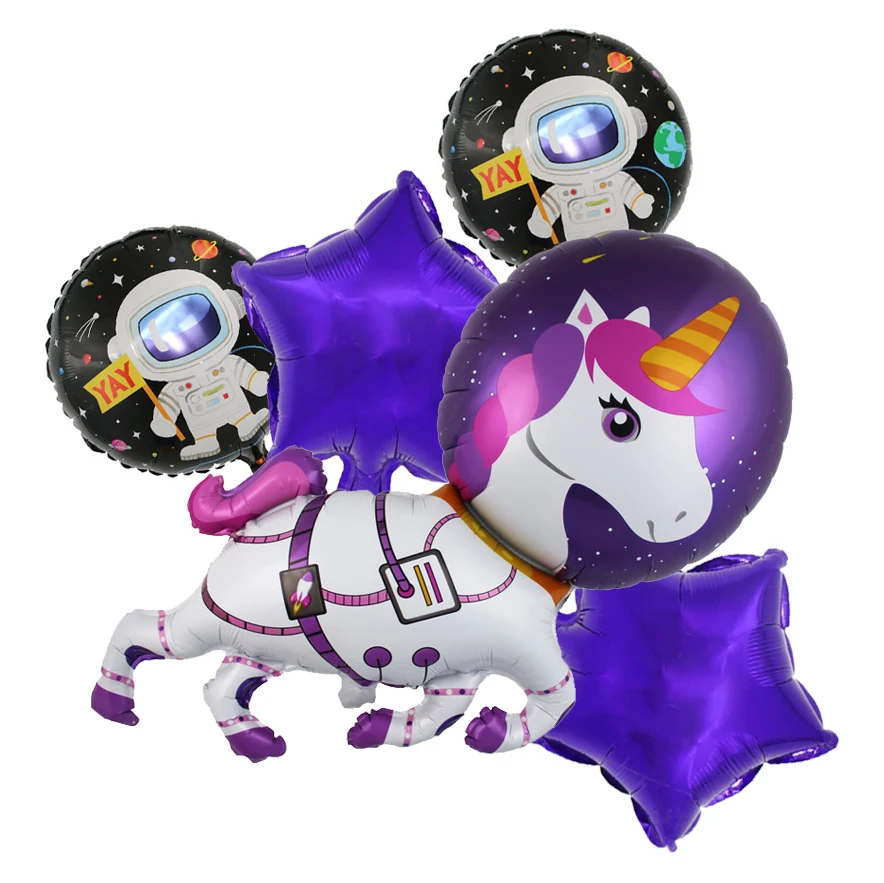 5 комплектов воздушных шаров из фольги космонавта для вечеринки