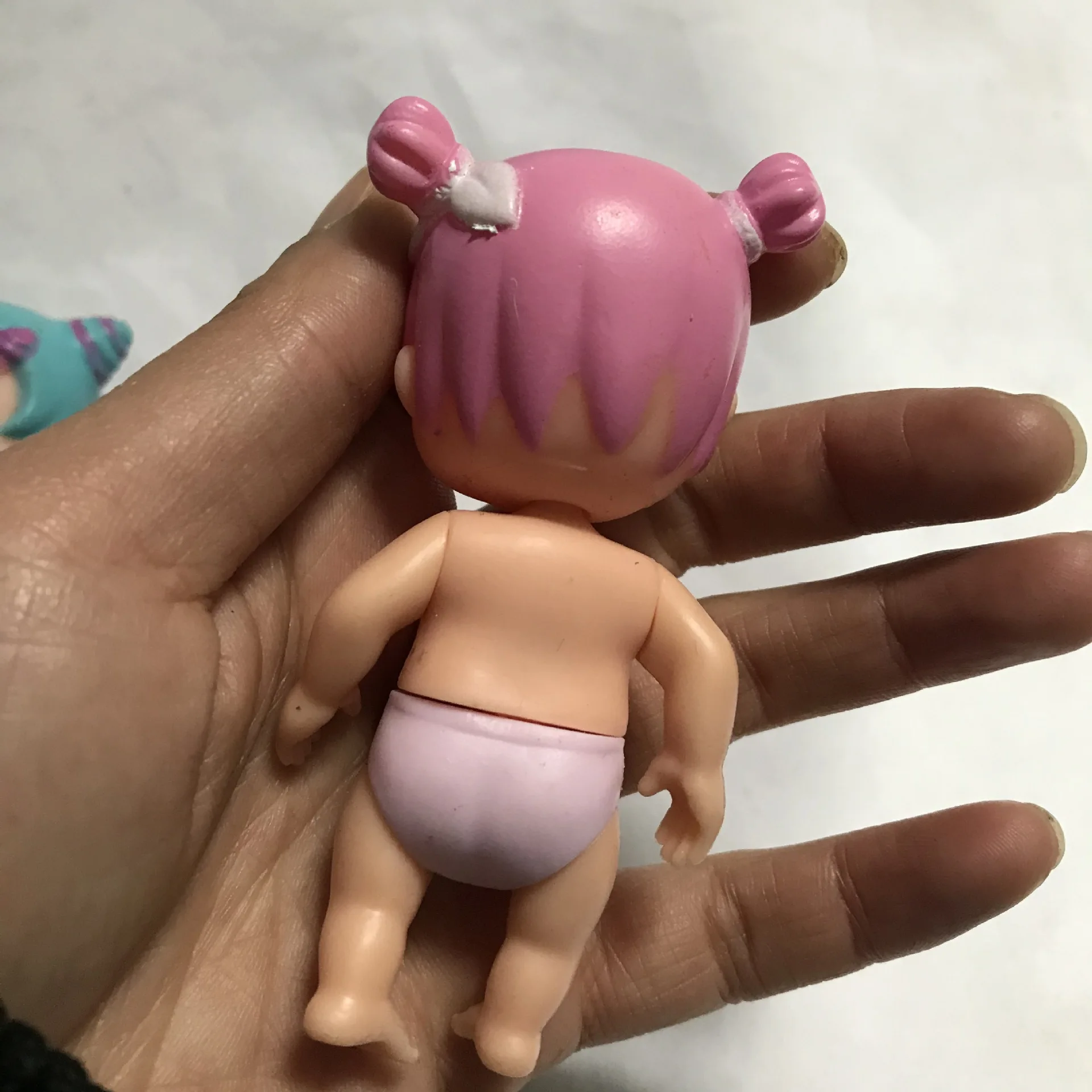 

2pcs/set kawaii mini bebe dolls little baby toys figure diy cartoon model gift for kids girls