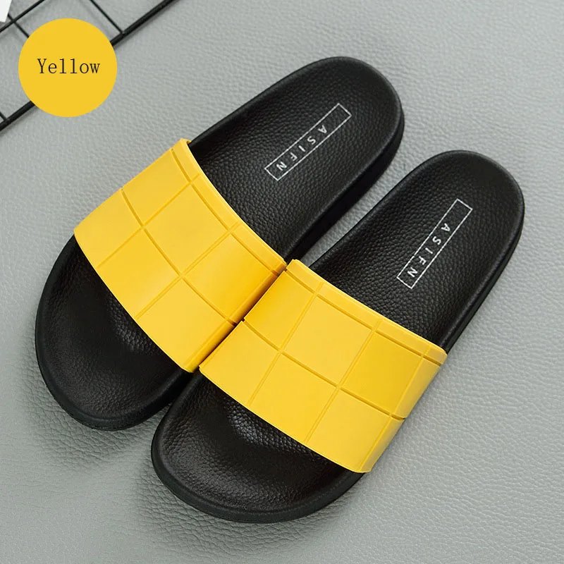Цвет: желтый Обувь; мужские тапочки; Chaussure Pantuflas; домашние комнатные отельные тапочки; мужские шлепанцы; домашние тапочки; Летняя обувь; Chaussure Homme - Цвет: Цвет: желтый