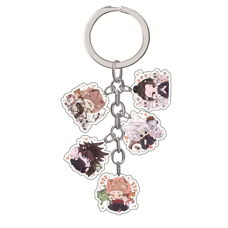 

1 Pcs New Anime Jujutsu Kaisen Keychains Figure Itadori Yuji Gojo Satoru Ryomen Sukuna Acrylic Pendant Keyrings Kids Gifts Toys