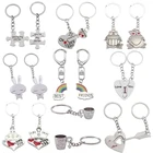 2 шт.компл. головоломки ты мой человек пару брелок для любителей ты мой человек брелок кольцо держатель Best Друзья llaveros