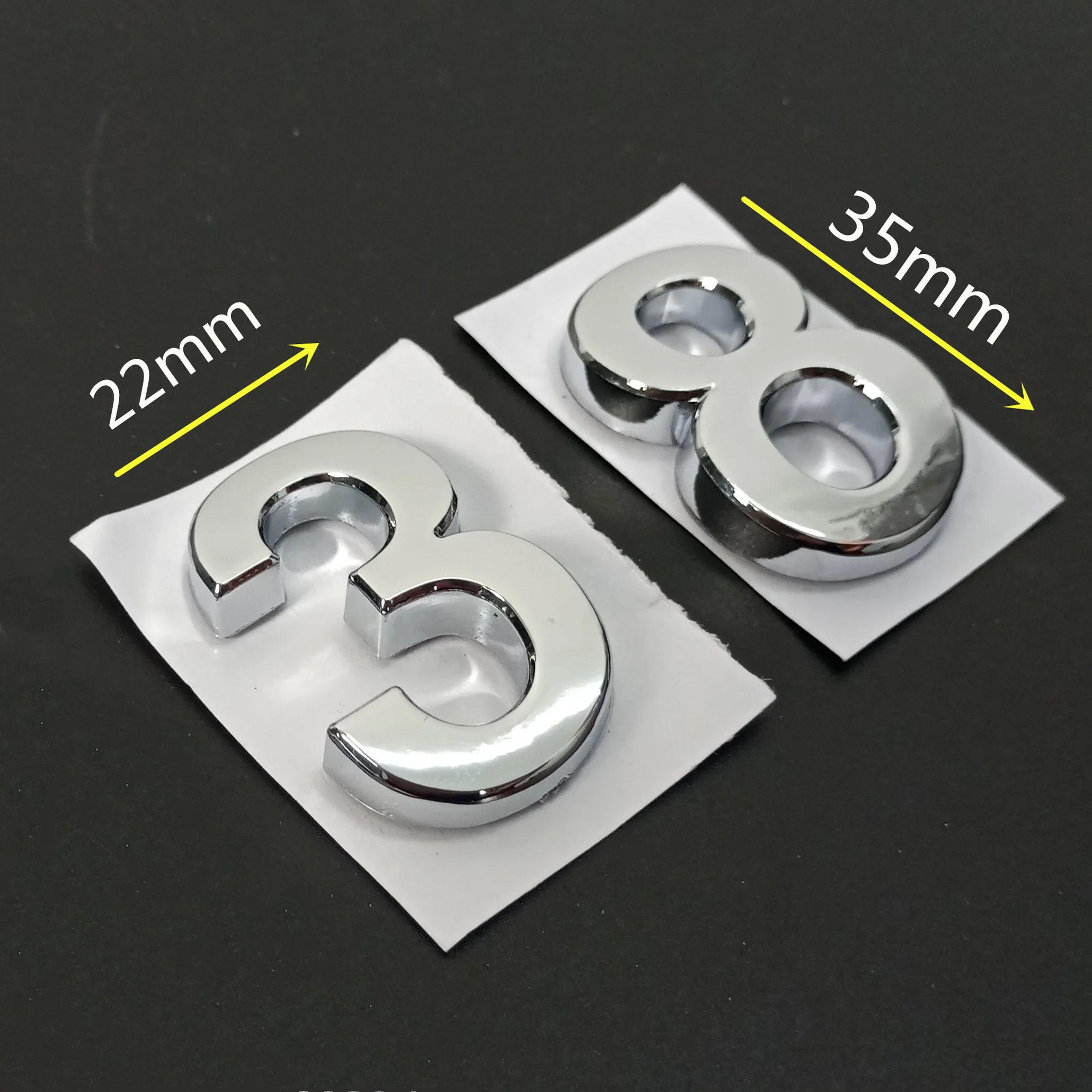 Серебряный дом номер стикер s 35 мм 3D знак покрытие ворота цифры от 0 до 9 адрес